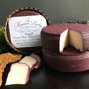 Vegan Cheese Wine Brined, Gifts for vegans, Non Dairy Cheese,Cashew Cheese, Plant Based Cheese, Vegan food, Gluten Free Vegan, Vegan Cheese