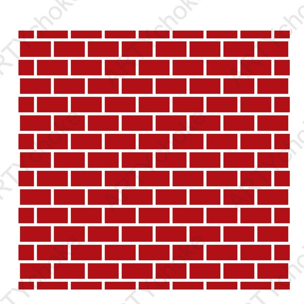 Brick wall. Files prepared for Cricut. SVG Clip Art. Digital file available for instant download (eps, svg, pdf, dxf, png, jpeg)