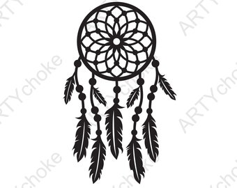 Clipart Cutting Files svg png jpg dxf digital graphic design Instant Download Commercial Use monogram dream 01082c Dreamcatcher