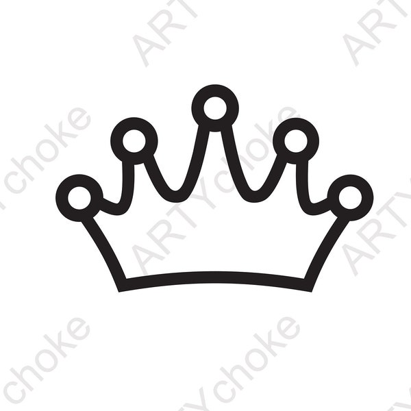 Tiara. Files prepared for Cricut. SVG Clip Art. Digital file available for instant download (eps, svg, pdf, dxf, png, jpeg)