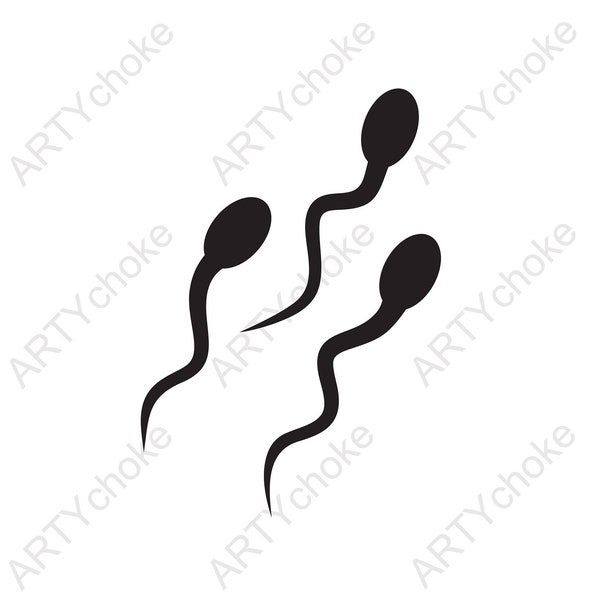 Sperm cell. Files prepared for Cricut. SVG Clip Art. Digital file available for instant download (eps, svg, pdf, dxf, png, jpeg)