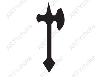 Medieval Axe Files Prepared For Cricut Svg Clip Art Digital Etsy