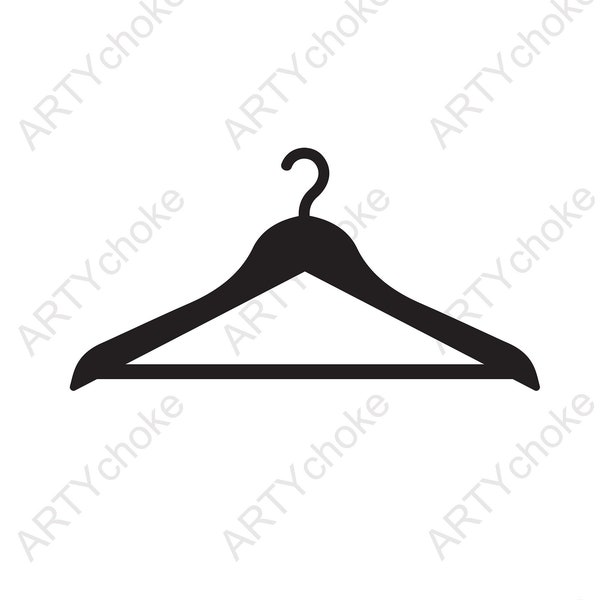 Cloth Hanger. Files prepared for Cricut. SVG Clip Art. Digital file available for instant download (eps, svg, pdf, dxf, png, jpeg)