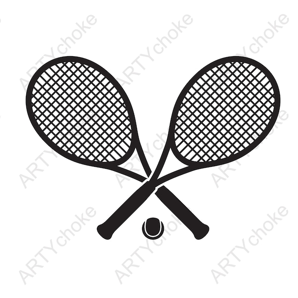 Tennis racquet. Files prepared for Cricut. SVG Clip Art. Digital file available for instant download (eps, svg, pdf, dxf, png, jpeg)