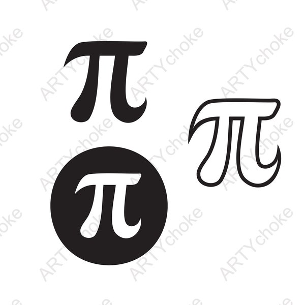 Pi. Files prepared for Cricut. SVG Clip Art. Digital file available for instant download (eps, svg, pdf, dxf, png, jpeg)