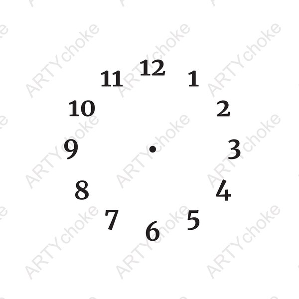 Clock Face. Files prepared for Cricut. SVG Clip Art. Digital file available for instant download (eps, svg, pdf, dxf, png, jpeg)