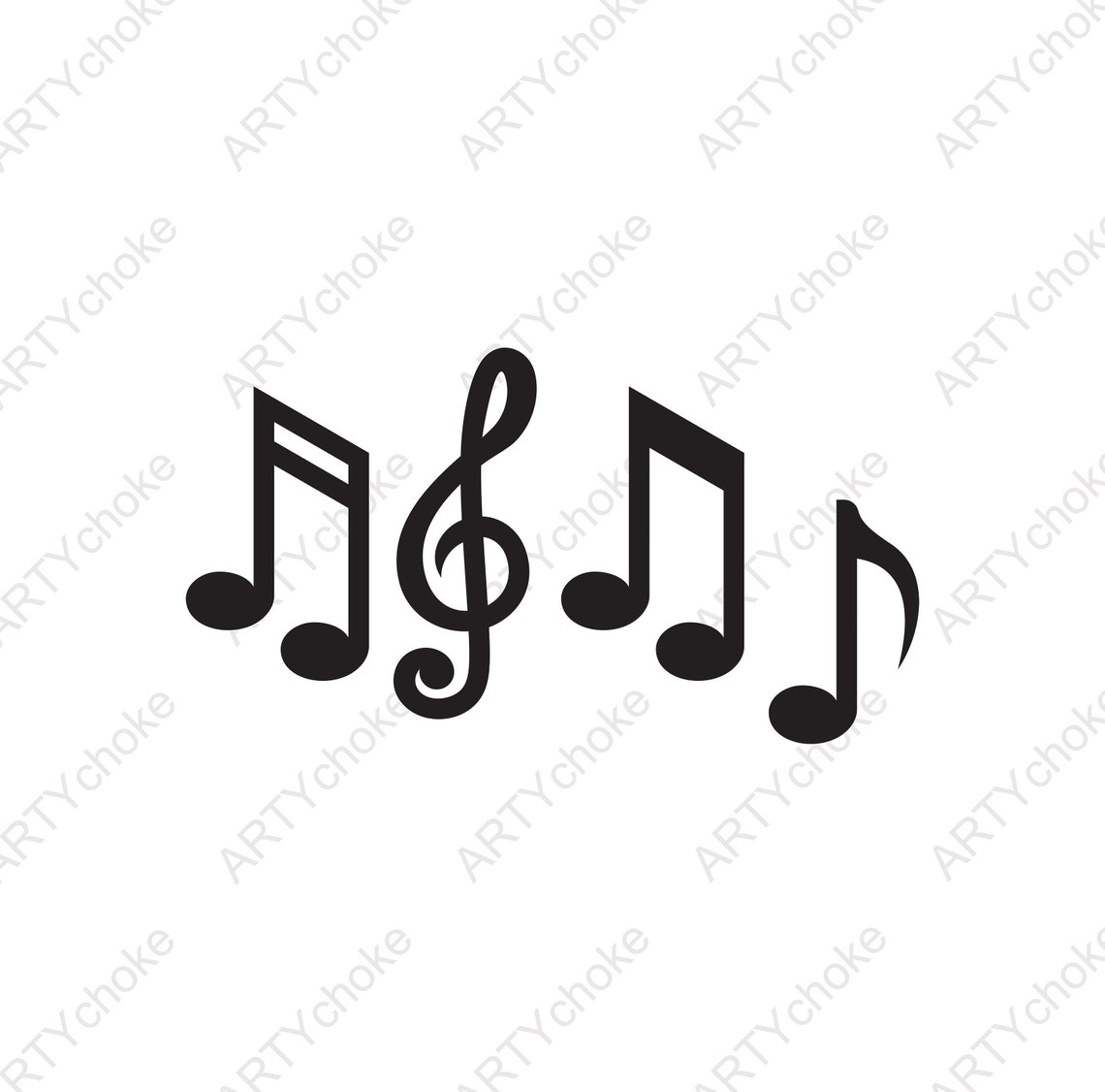 Music Notes. Files Prepared for Cricut. SVG Clip Art. Digital Etsy UK