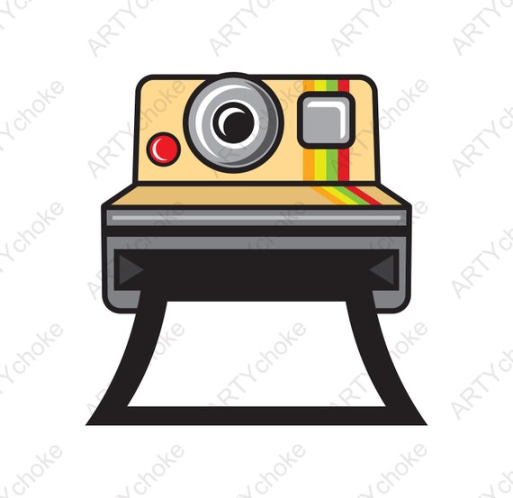 Fotocamera istantanea retrò. File preparati per Cricut. ClipArt