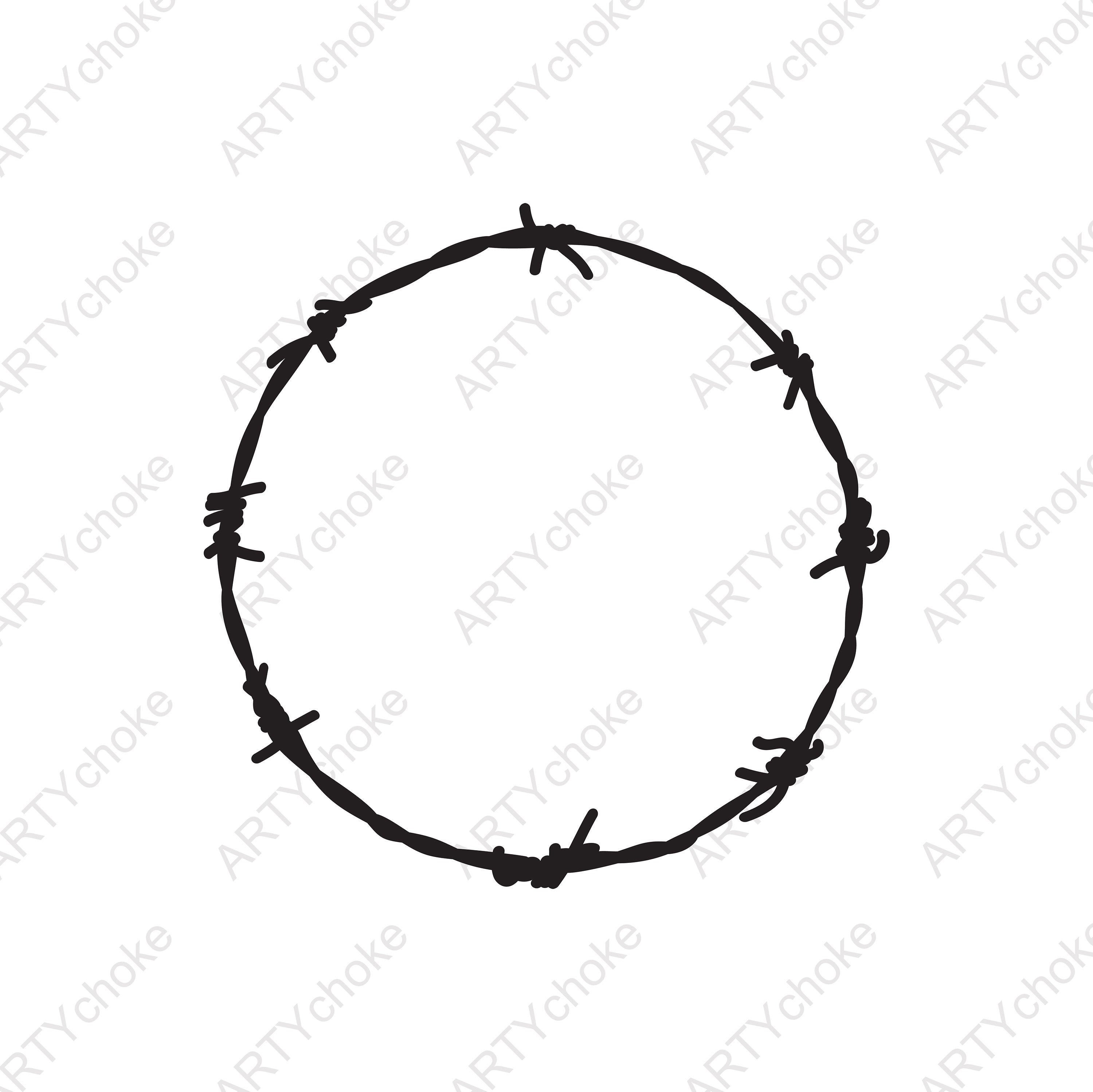 Wire circle. Files prepared for Cricut. SVG Clip Art. Digital Etsy