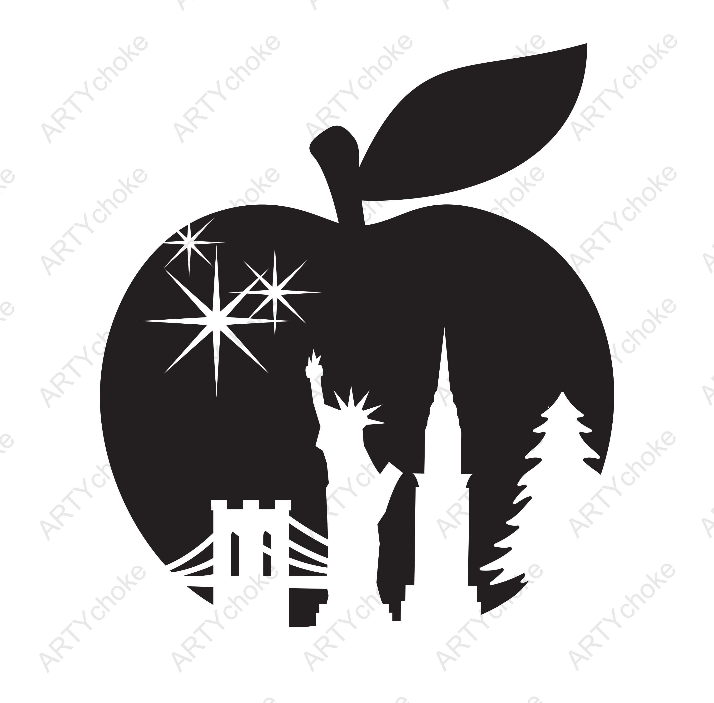 prepared　Apple　New　SVG　York.　Christmas.　Big　Cricut.　Etsy　Files　for　日本