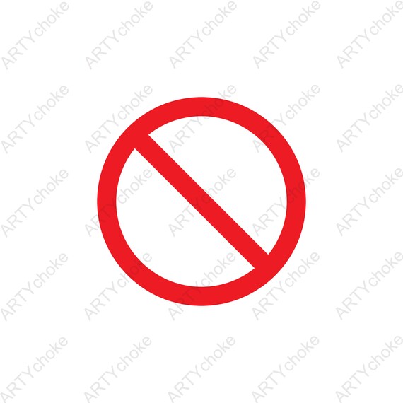 DO NOT Symbol. Files Prepared for Cricut. SVG Clip Art. Etsy