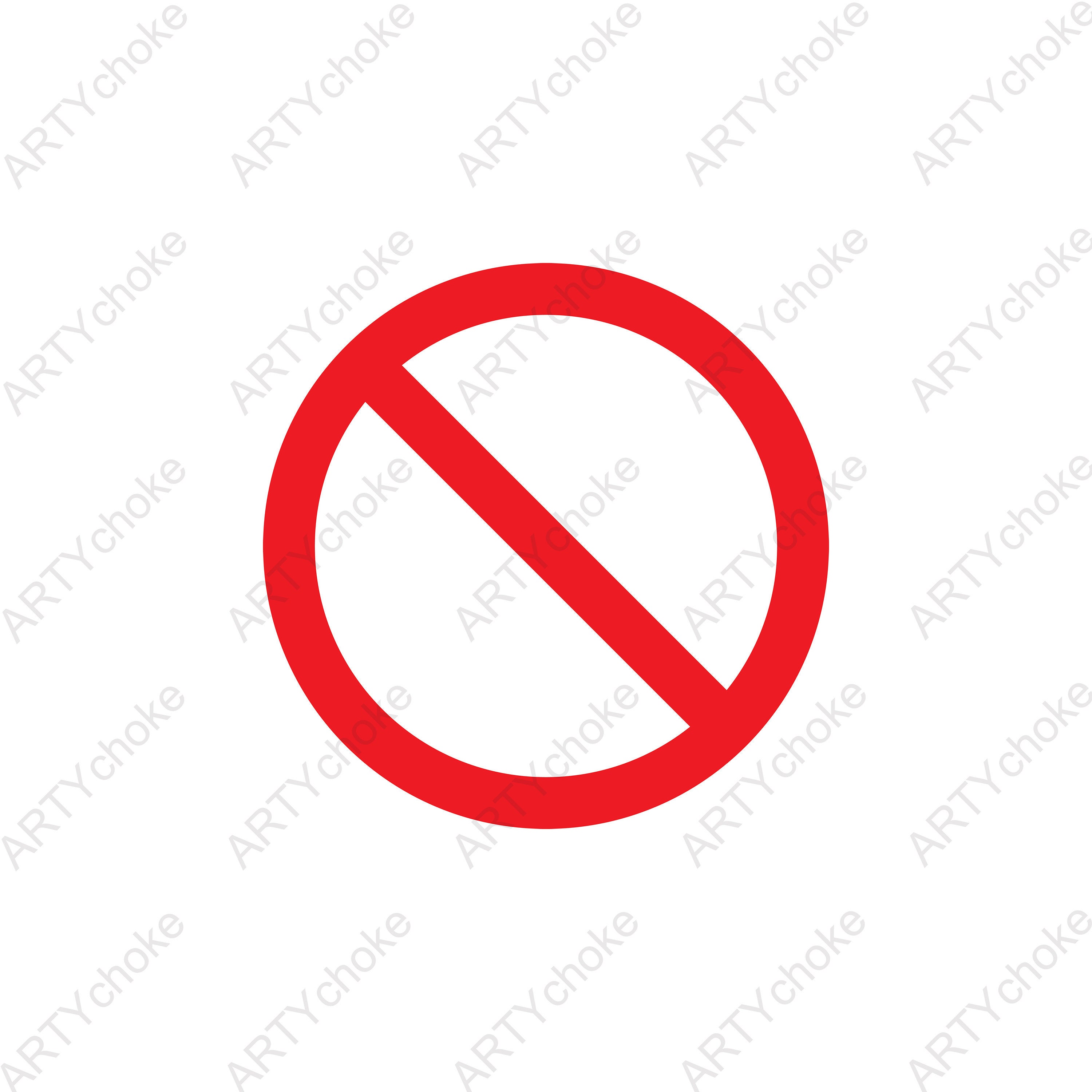 DO NOT symbol. Files prepared for Cricut. SVG Clip Art. Etsy