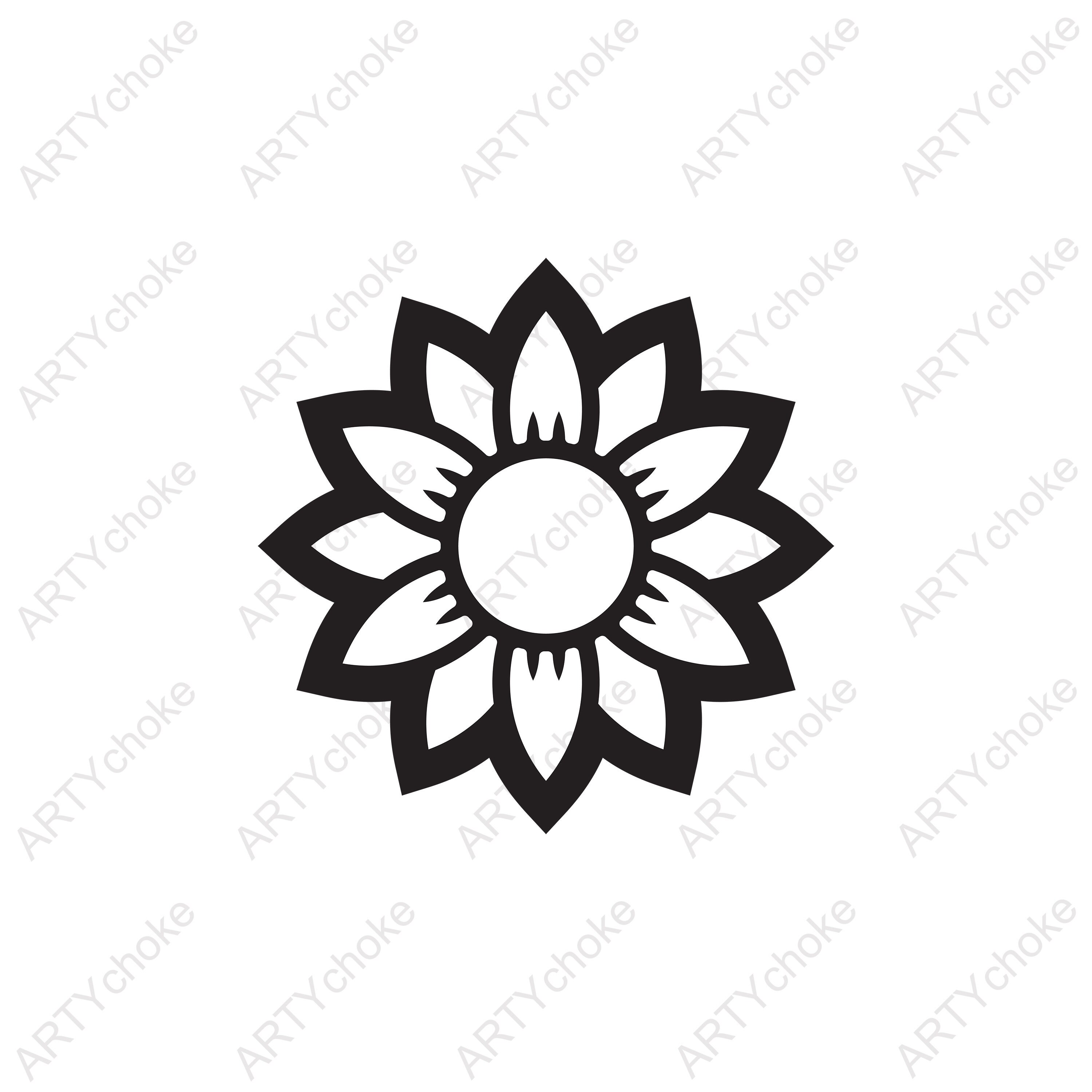Sunflower. Files Prepared for Cricut. SVG Clip Art. Digital - Etsy