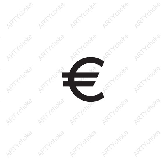 Euro Sign. Files Prepared for Cricut. SVG Clip Art. Digital File Available  for Instant Download eps, Svg, Pdf, Dxf, Png, Jpeg 