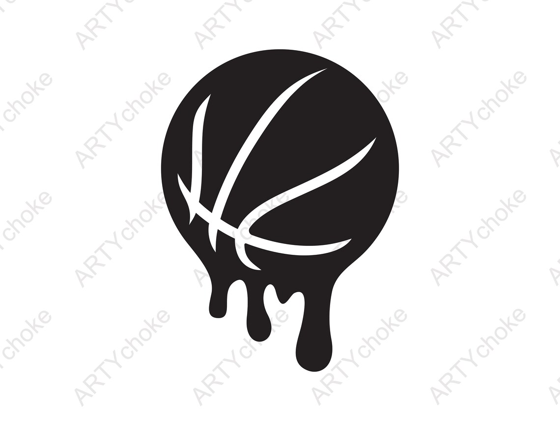 Dripping Basketball. Files Prepared for Cricut. SVG Clip Art. Etsy