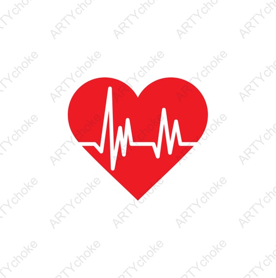 Heart Beat. Files Prepared for Cricut. SVG Clip Art. Digital File Available  for Instant Download eps, Svg, Pdf, Dxf, Png, Jpeg -  Australia