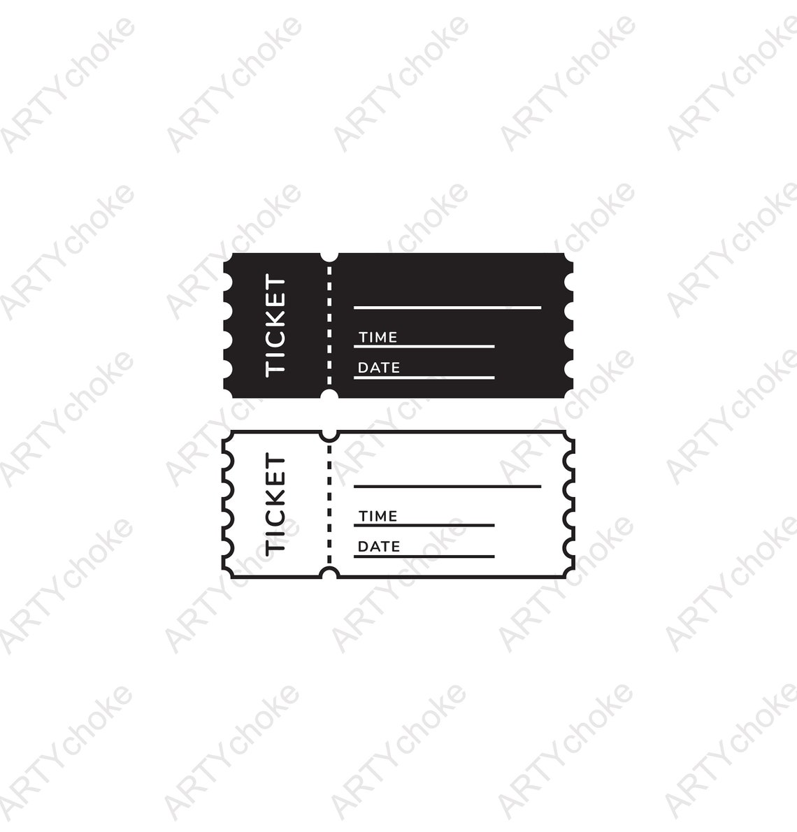 Event Ticket. Files Prepared for Cricut. SVG Clip Art. Digital - Etsy