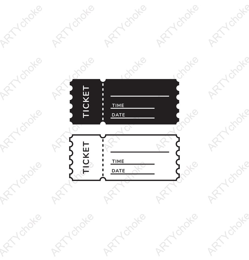 Event Ticket. Files Prepared for Cricut. SVG Clip Art. Digital - Etsy