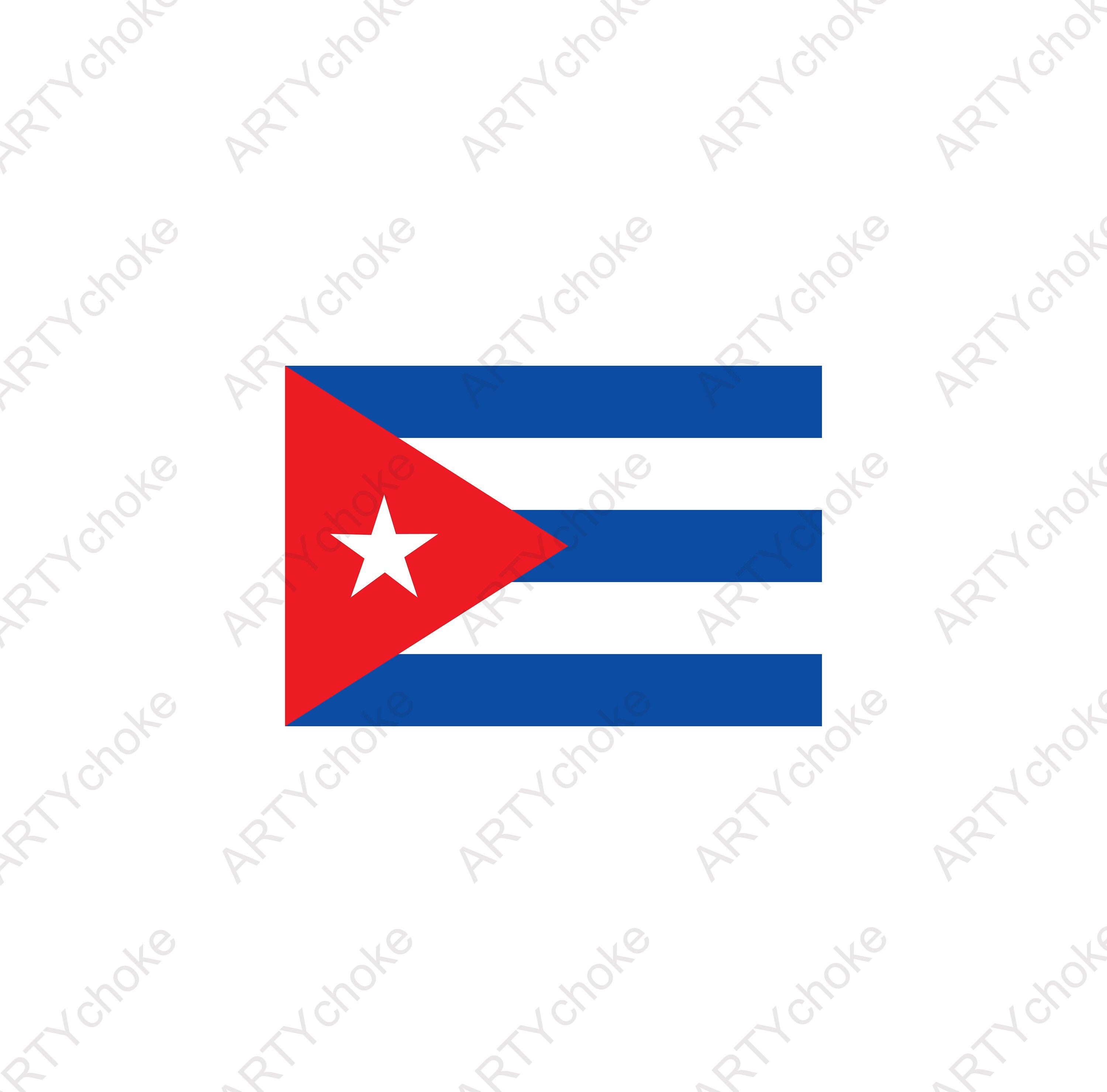 Cuba. Flag. Files Prepared for Cricut. SVG Clip Art. Digital Etsy