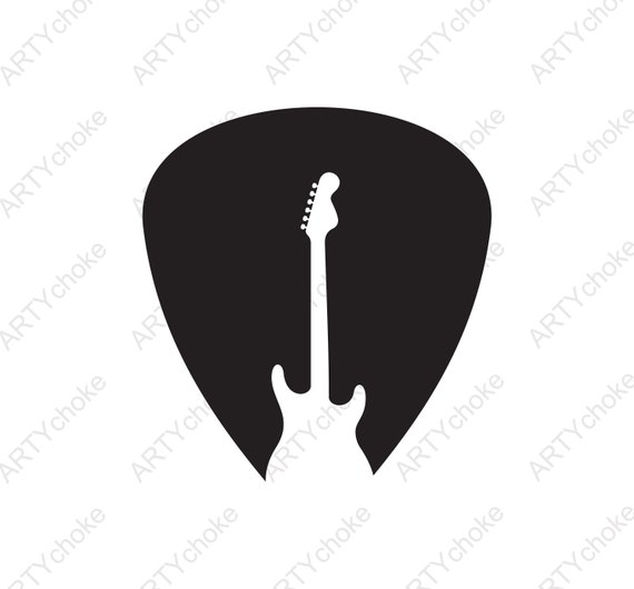 Guitar pick. Plectrum. Files prepared for Cricut. SVG Clip Etsy