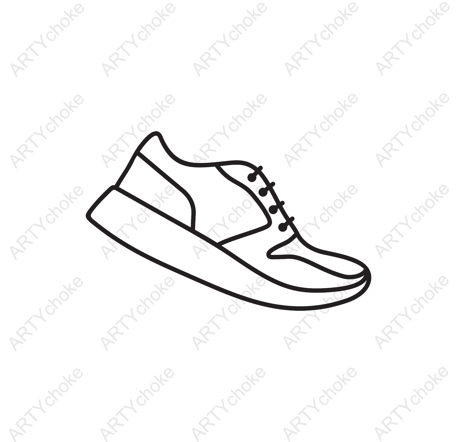 Running Shoe. Files Prepared for Cricut. SVG Clip Art. Digital Etsy