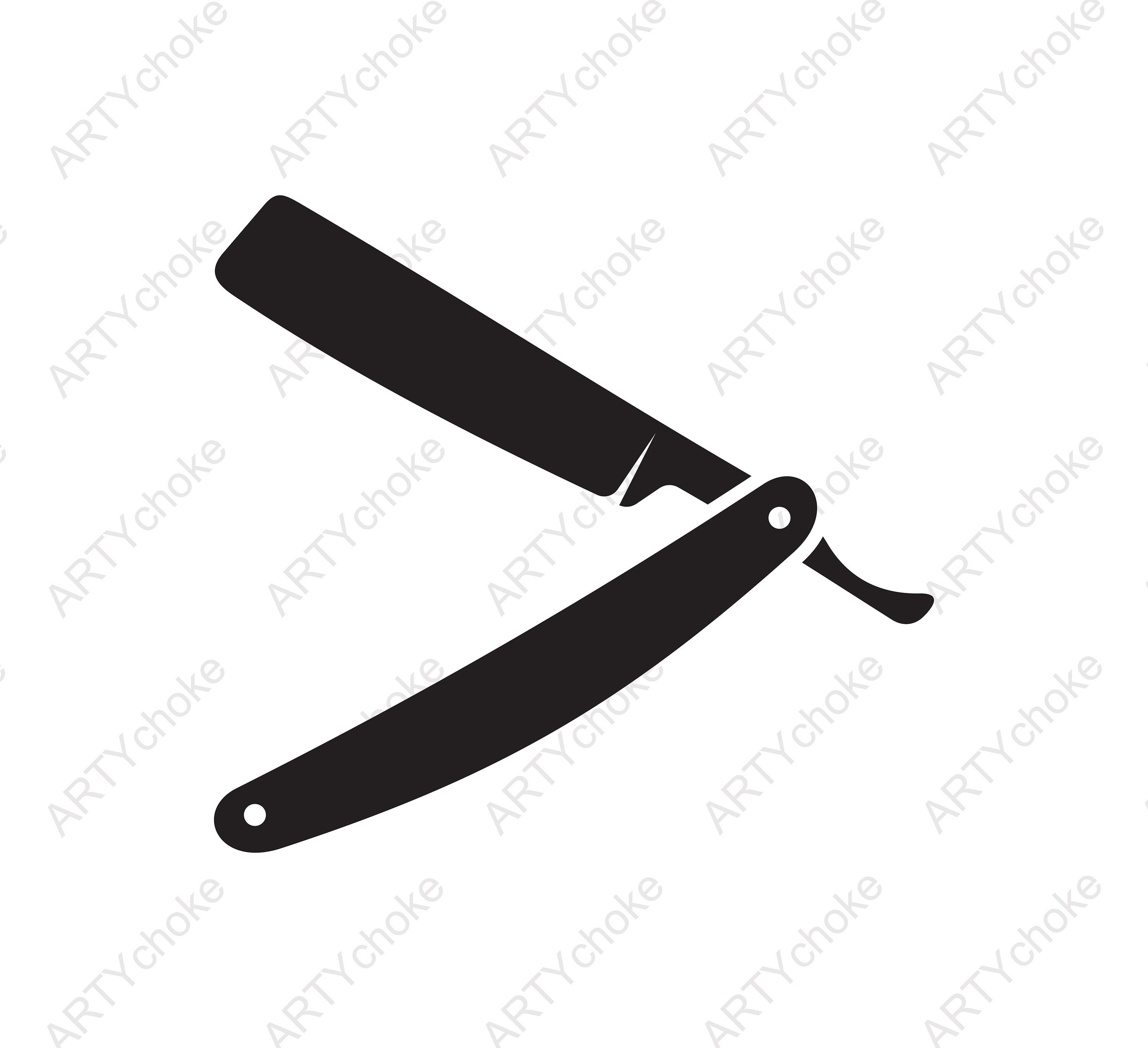 Vintage Straight Razor. Files Prepared for Cricut. SVG Clip Etsy