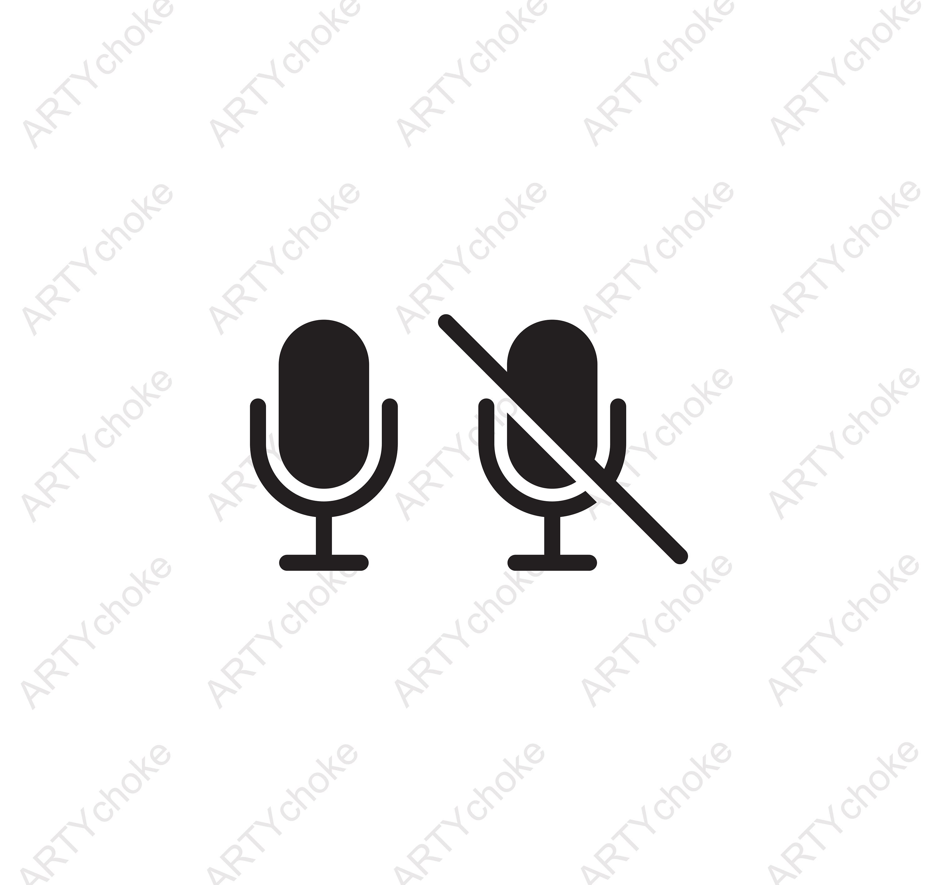 Mute Unmute Microphone. Files Prepared for Cricut. SVG Clip Etsy UK