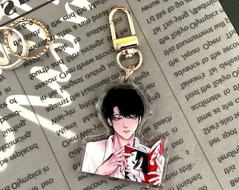 Manga Boy Reading Kaguya-sama Acrylic Keychain