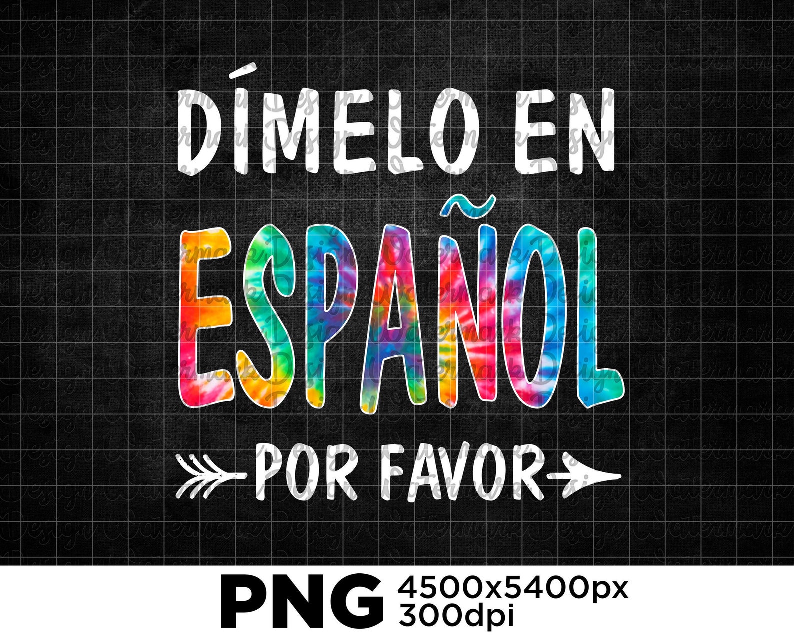 Tie Dye Spanish Teacher Dimelo En Espanol Back To School | Etsy