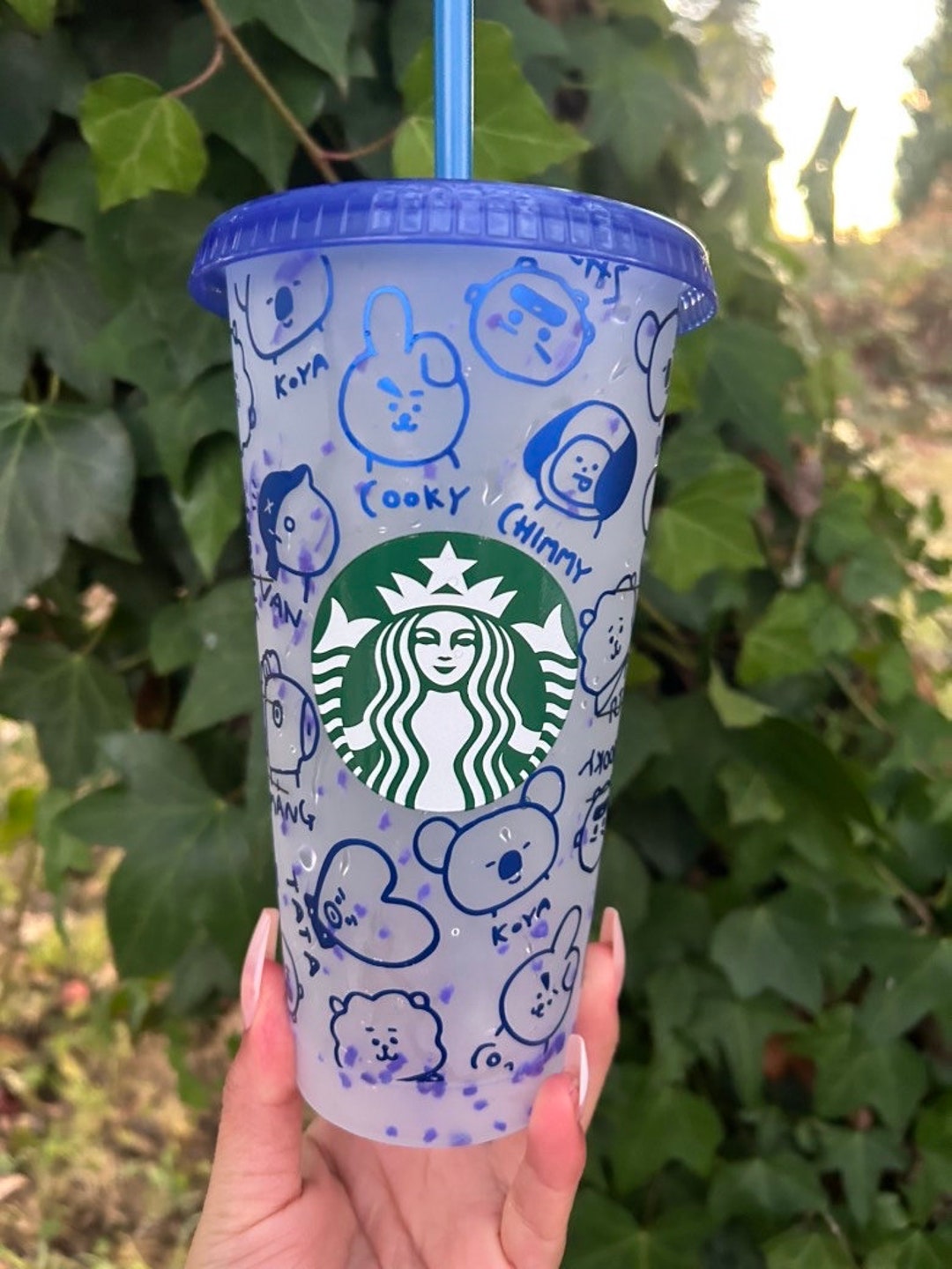 BTS BT21 Cup/ Reusable Color Changing Cup/** Read Description - Etsy