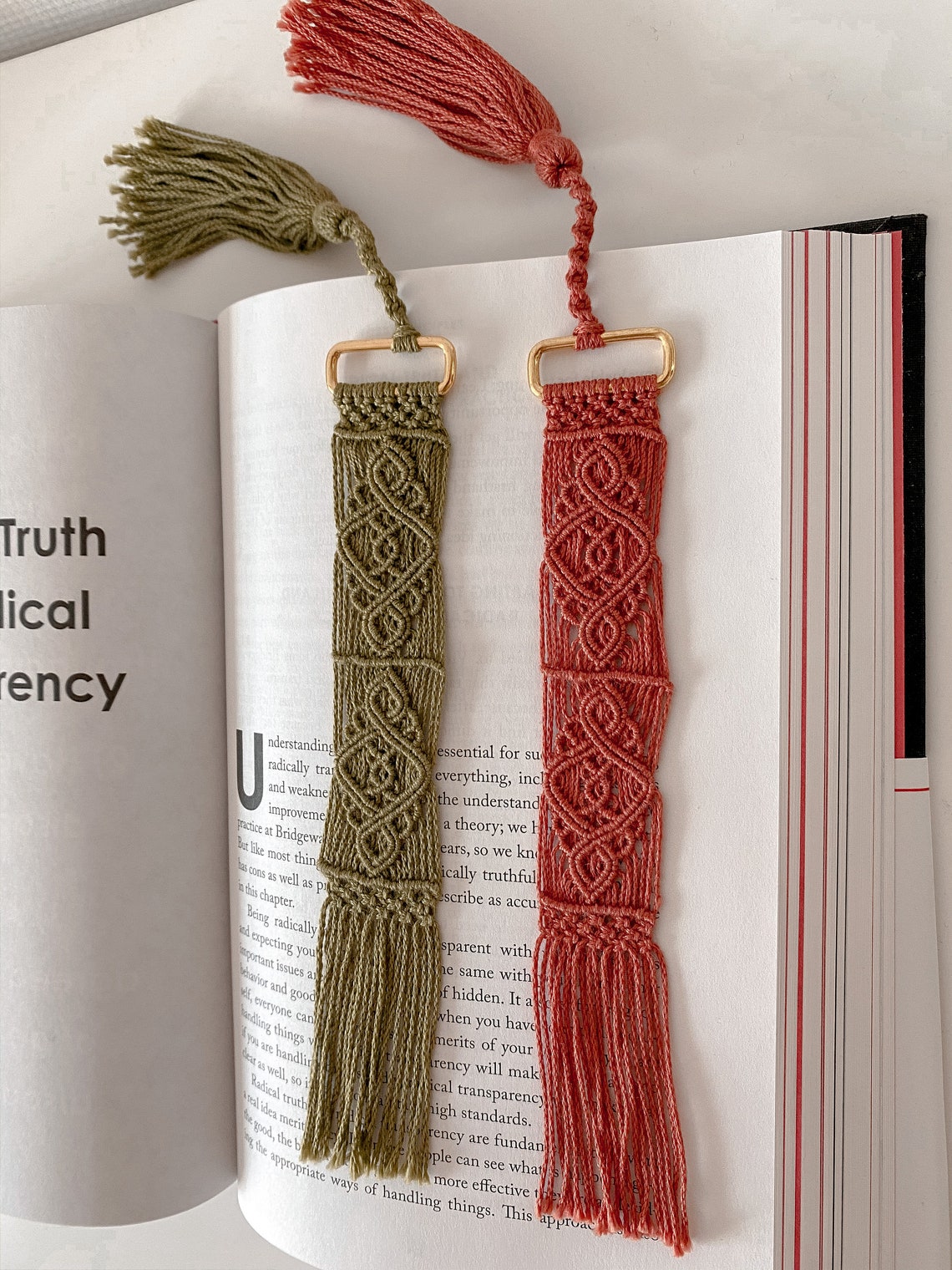 Bookmark Macrame bookmark Unique gift for readrs Bookworm Etsy