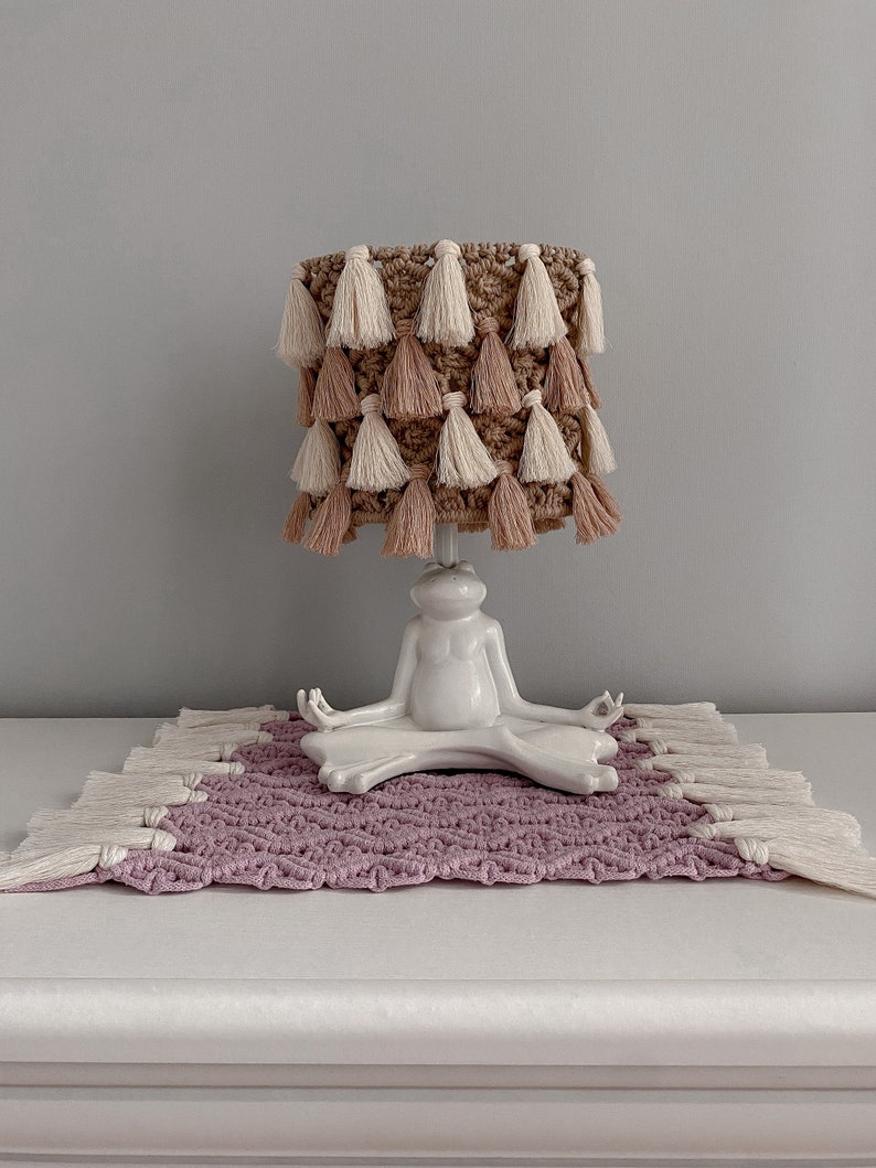 Boho Table Lamp Macrame Lampshade Tassel Lamp Cover Nursery - Etsy