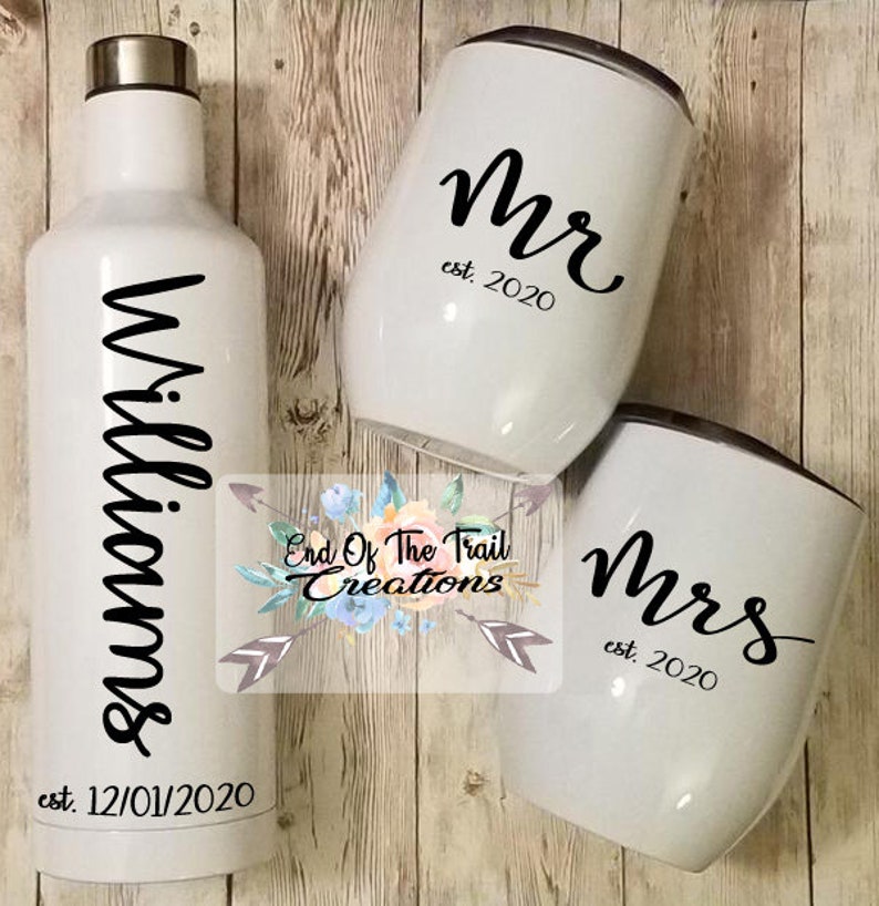 Custom Wine Bottle Tumbler and 2 Wine Tumblers Stainless Steel Etsy