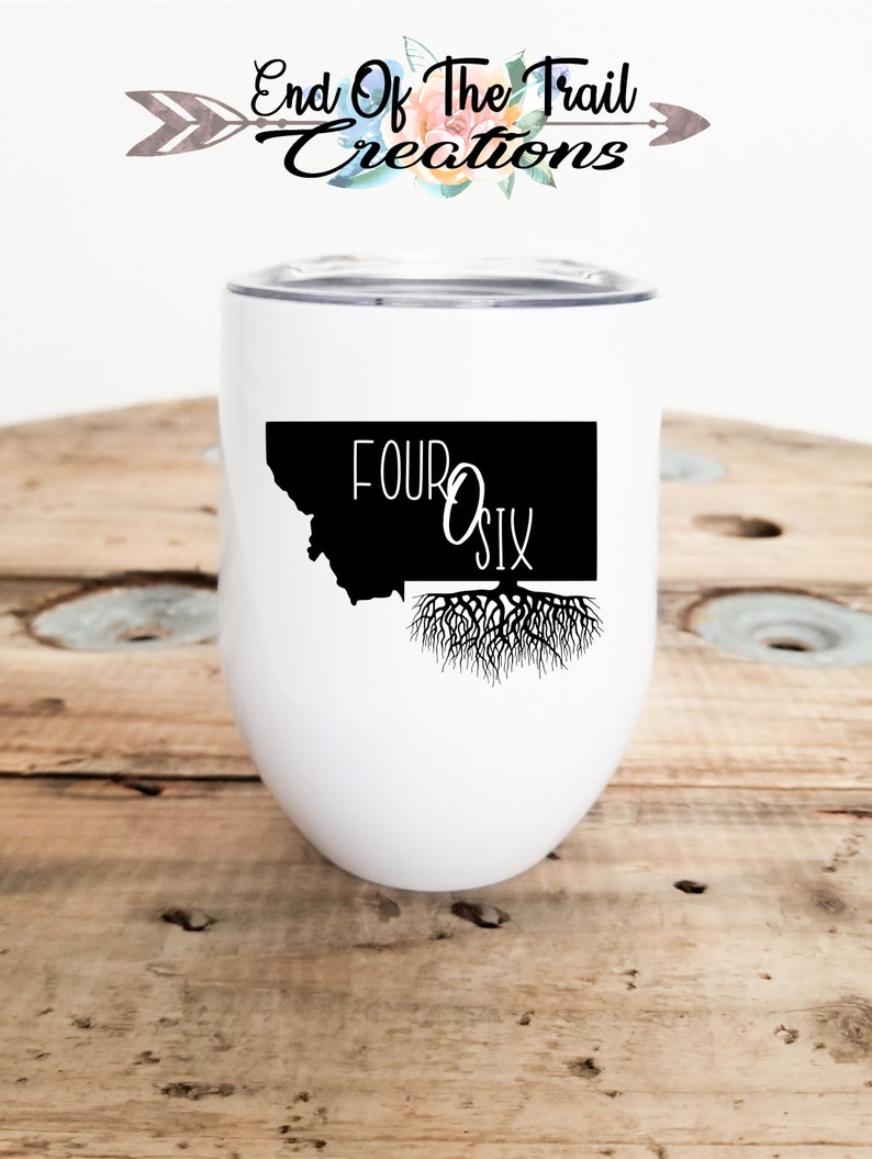 12oz Stainless Wine Tumbler with Lid Montana 406 Roots