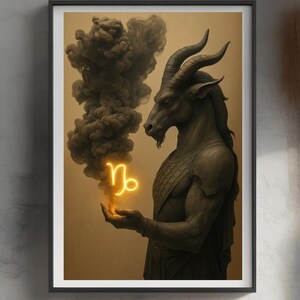Steenbok dierenriem astrologie digitale download png | Muurposter