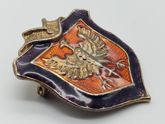 Vintage Purple Gold And Orange Guilloche Enamel G… - image 2