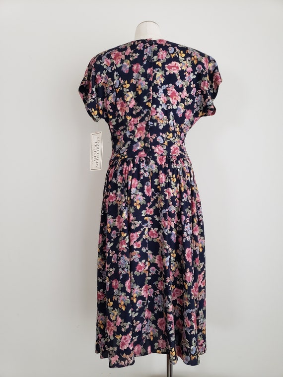 1980s Does 1940s Day Dress, Vintage E.D. Michaels… - image 7