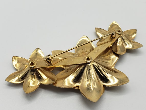 Vintage Sarah Coventry Large Ornamental Gilt Gold… - image 5