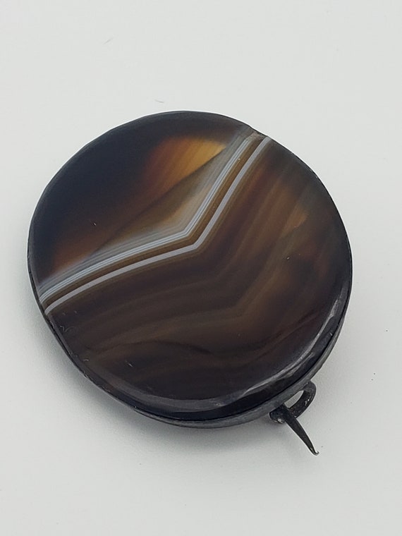 Antique Mid 19th Century Victorian Banded Agate C… - image 1