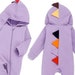 Ceri Swift reviewed Purple Dinosaur Hooded Onesie with Coloured Spikes