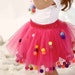 Charmaine reviewed Girls Bright Pink Tulle Pom Pom Tutu Skirt - Bright Pink with coloured pompoms