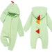 Phelan Godwick reviewed Light Green Dinosaur Hooded Onesie with Coloured Spikes