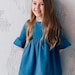 Sarah reviewed Artie - French Terry Frill Tunic Dress - Girls Cornflower Blue Dress