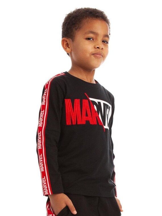 Marvel Splice Logo Long Sleeve Top 3-6 