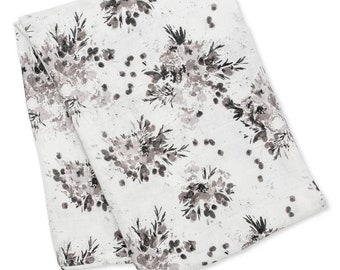 black floral swaddle