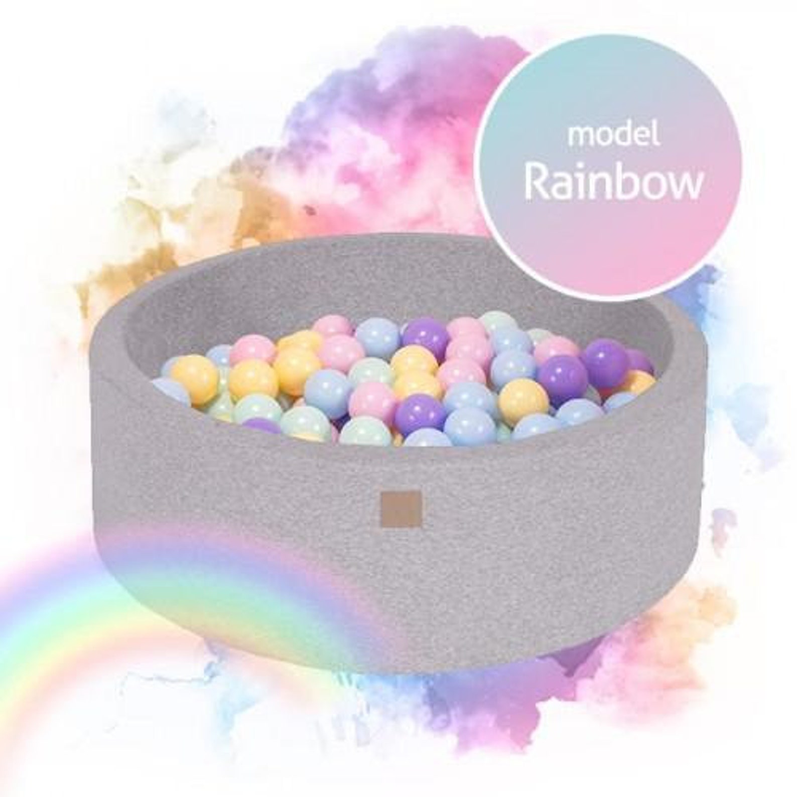MeowBaby Rainbow Luxury Round Ball Pit Set with 250 Balls Etsy