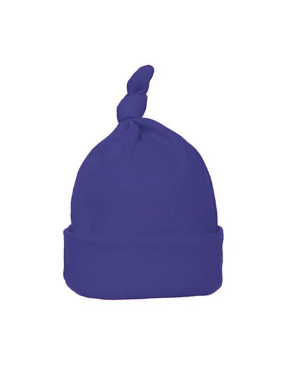 Newborn Royal Blue Knotted Baby Hat 
