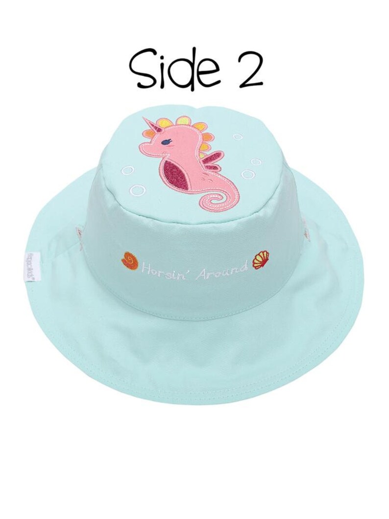 Reversible UPF 50 Seahorse Mermaid Sun Hat