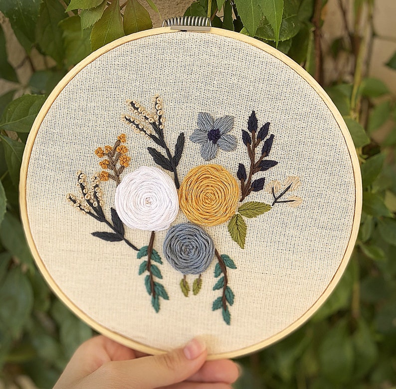 Diy Hoop Art Embroidery Tutorial Roses Embroidery Designs Wreath Embroidery Pdf Beginner Embroidery Set Floral Embroidery Patterns Art Collectibles Fiber Arts Deshpandefoundationindia Org