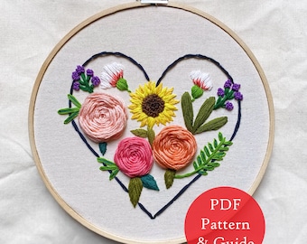 Embroidery Bundle, Floral Embroidery Patterns PDF, Winter Embroidery  Design, Fall Home Decor, DIY Gift for Friend, Stitching Patterns 